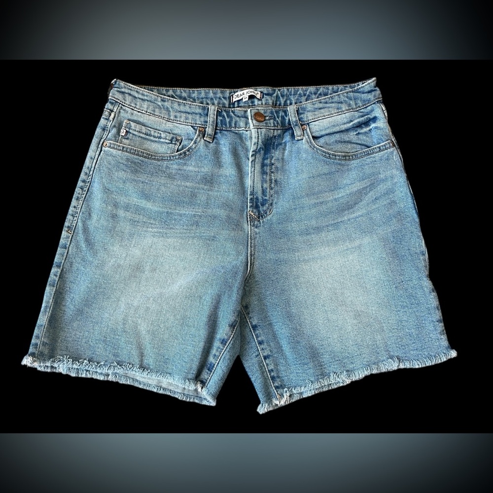 Dear John Women’s Denim Shorts Mid Rise Distressed Cutoff Casual Size 31